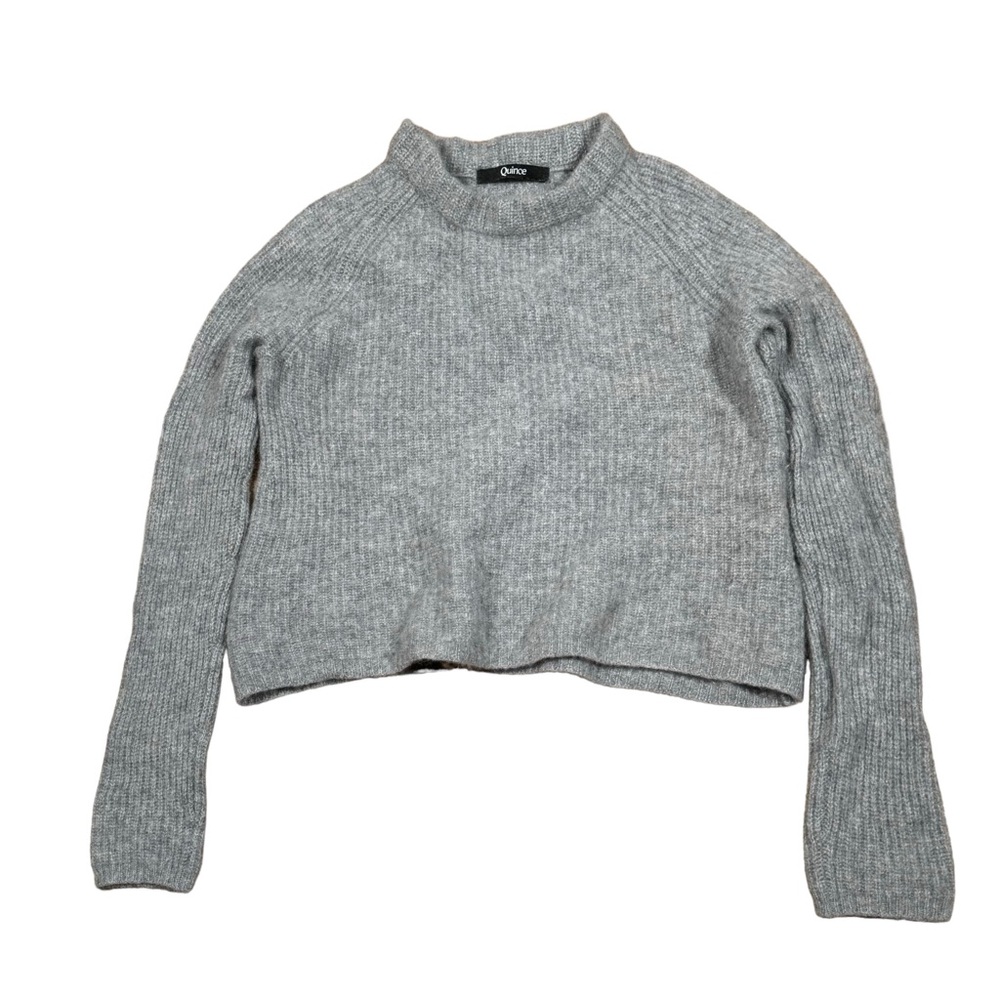 Quince Heather Gray Crew Neck Sweater